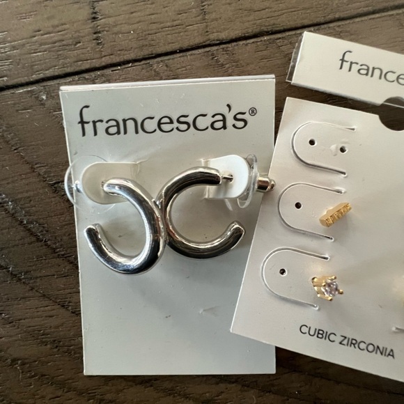 Francesca Earrings Gold and Silver Nickel Free - Picture 5 of 7